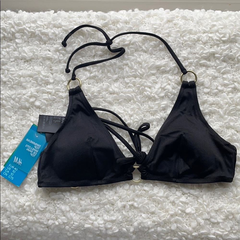 H&M Black Bikini Top. NEW